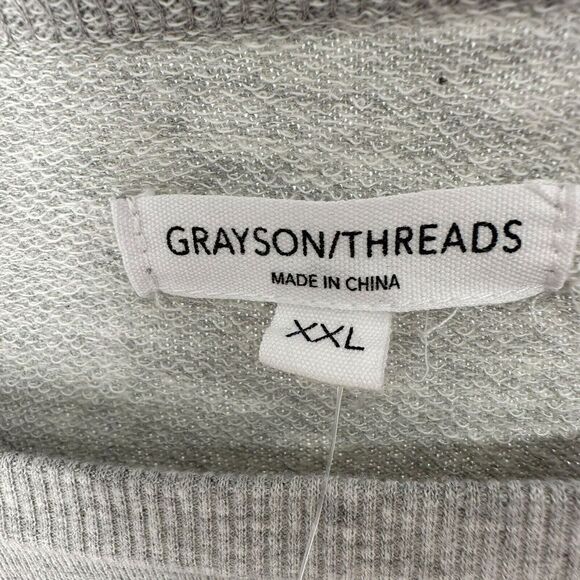 Grayson Threads St Patricks Day Cropped Sweatshirt XXL Gray Lets Day Drink Funny - Picture 6 of 9